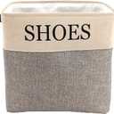 Shoe Storage Bin and Organizer for Hallway, Entryway or Mudroom. Space saver for many pairs of footware to store in one stylish container.