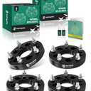 YHTAUTO 5x4.5 to 5x5.5 Wheel Adapters 1 Inch Compatible with Ford Explorer, Jeep, Dodge, Lincoln, Tire Adapters w/1/2-20 & 12.9 Grade Studs, 73.1mm Center Bore 5 Lug 4PCS Black