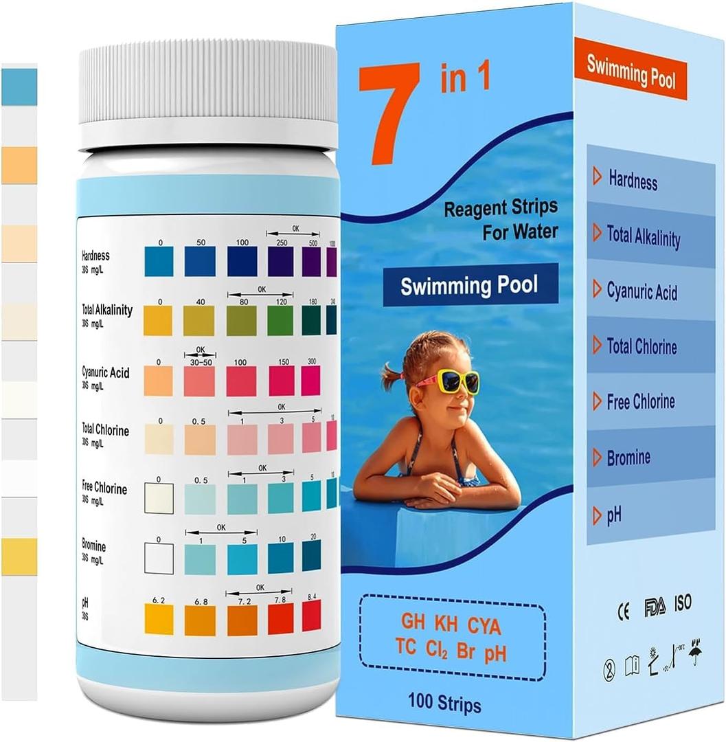4 x Pool Test Strips (7VN1) (20-Piece Kit)
