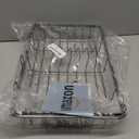 Sakugi Dish Drying Rack in Sink - Expandable Stainless Steel Dish Rack Over the Sink, Kitchen Sink Drain Strainer with Cutlery Holder & Cup Holders, 15.4 x 9.8 x 3.0 Inch, Silver