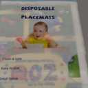 Babebay Disposable Stick-on Placemats 40 Pack for Baby & Kids & Toddler, Sticky Placemats Restaurant Table Mats 12" x 18" (Happy Zoo)