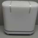 Bathroom Trash Can with Lid, Vacuum Adsorption Small Garbage Can 3.2 Gallon Press Top Lid Trash Bin with Legs Waterproof Waste Basket for Bathroom Bedroom Office Home RV (White)