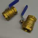 1" NPT 2PCS Full Port Forged Brass Ball Valve, Full Port Heavy Duty Brass Ball Valve Shut Off Switch for Water and Oil
