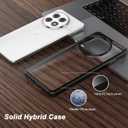 Eastcoo Slim Case for Oneplus 13 Case, [Hard PC Back+Soft TPU Bumper] [Anti-Yellowing] [Support Wireless Charging] Slim Fit Shockproof Protective Transparent Case Cover for OnePlus 13 5G, Matte Black