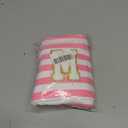 Initial Makeup Bag Personalized Stripe Cosmetic Bag Cute Waterproof Travel Toiletry Bag Birthday Gifts for 10 11 12 13 14 15 16 Years Old Teen Girl Gift Trendy Stuff (Pink M)