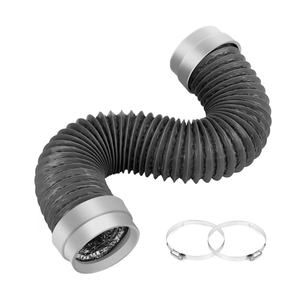 3FT Dryer Vent Hose 4 Inch, Heavy Duty 6Layer Flexible Aluminum Dryer Duct with Rubber Seal Connectors, Heat Resistant EasyInstall Dryer Exhaust Hose for Tight Spaces, Universal Dryer Vent Kit