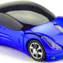 Usbkingdom 2.4GHz Wireless Mouse Cool 3D Sport Car Shape Ergonomic Optical Mice with USB Receiver for PC Laptop Computer Women Small Hands (Blue)