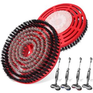 2PC S7001 Enhanced Replacement Brush Heads for Shark S8201/S7000 Series, for Deeper Cleaning of Hard Floors with Shark Steam Mops (Black Grey)