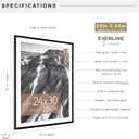 MCS Everline Collection 28x34 Matted Poster Frame with 24x30 Picture Display, Black Vertical & Horizontal Wall Hanging Large Frame for Photos, Posters & Art Prints (1-Pack)