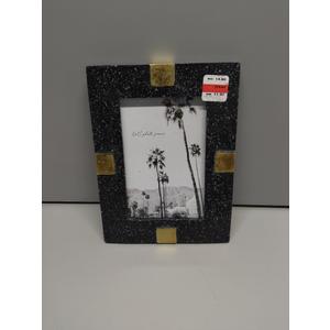 Black Glitter Picture Mirror Glass Bling Glass Photo Frame with Silver Sparkle Mix Photo Frame  4x6 Black & Gold Photo Frame