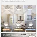 Fanbulous 60 Inch Ceiling Fan with Lights, APP & Remote Control, Flush Mount Low Profile Brushed Nickel Ceiling Fan, 3000-6000K Dimmable LED, Quiet Reversible Motor, 6 Speeds, for Living Room Bedroom