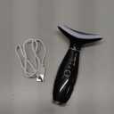 7 Color Galvanic Machines - Red Light Therapy for Face and Neck, Face Massager Tool for Wrinkles, Double Chin, Vibrating Facial Massager with Thermals, Black