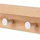 Wall Shelves Floating Shelves, Wall Coat Rack, Wall Mounted Living Room Shelf with Hooks, Decorative Storage Shelves for Kitchen Bathroom Bedroom Entrance (Color : Wood color, Size 4 hooks-48.5x10.5x, Set of 2