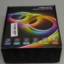 MIWISE RGB Smart IC COB LED Strip Light,20ft Color Chasing Flexible LED Tape Light,WS2811 Addressable RGB Strip with APP Control/Music Mode,Work with Alexa/Google,for Party/Home DIY Lighting Projects