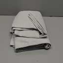 MIULEE 100% Blackout Linen Curtains for Bedroom, Ivory Solid Luxury Decor Thermal Insulation Room Darkening Drapes for Living Room Nursery Back Tab Rod Pocket 42 x 63 Inches, 2 Panels