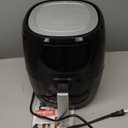 Gourmia Air Fryer - 6 Qt Large Capacity, FryForce 360, Digital Display with 12 Presets, Roast, Bake, Broil, Dehydrate, Dishwasher Safe Accessories, Black