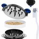 Chicken Shredder Tool Twist Pro - Large Meat Shredder for Chicken Breast, Pulled Pork, Beef with Upgraded Stainless Steel Spikes Wall Mounted Design BPA-Free Kitchen Essentials Gadgets (Blue/Black)