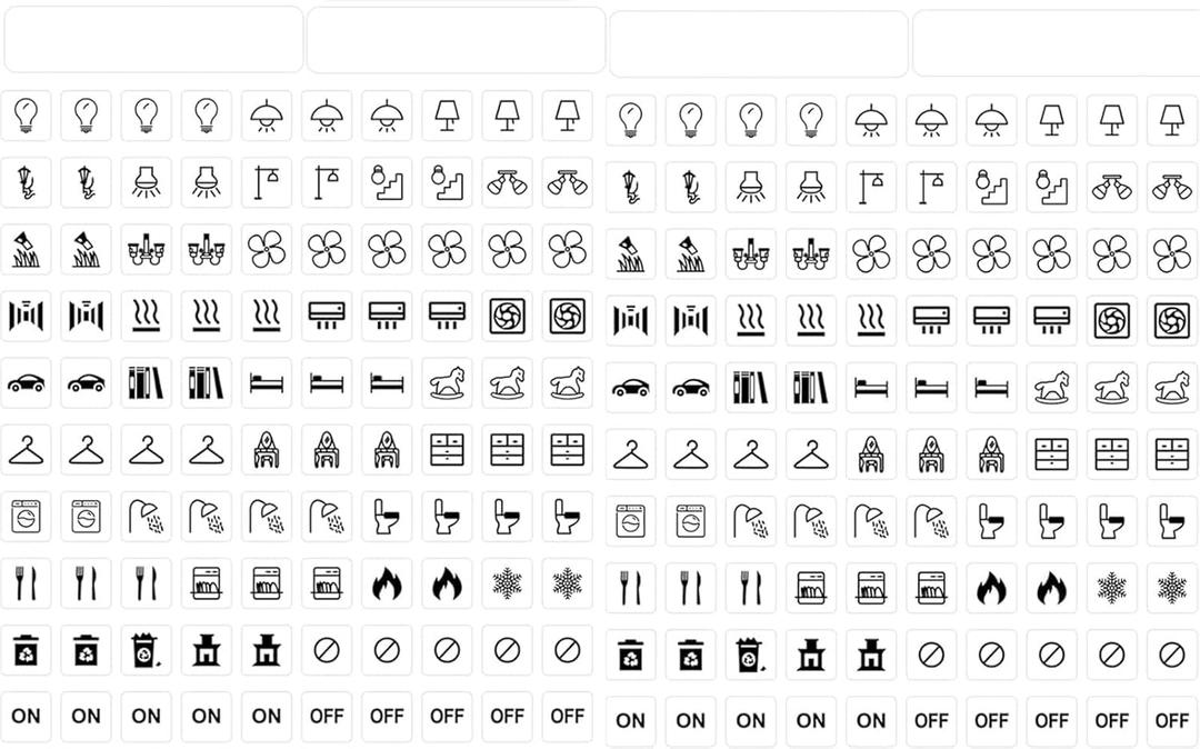 200PCS Black Light Switch Labels Stickers, Durable Clear Switch IDs for Fan Heater Bed Bathroom Kitchen Garage Laundry Room, Light Switch Labels for Home, Office, School, Hotel