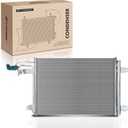 A-Premium Air Conditioning A/C Condenser Compatible with Volkswagen Jetta 2005-2010, Golf 2010-2014, GTI 2006-2014, Rabbit 2006-2009 & Audi A3/TT/TTS Quattro, Replace# 1K0820411D