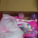 SULIFEEL Rainbow Unicorn 4 Size Adjustable Light up Roller Skates for Girls Boys for Kids (Small - Little Kid)