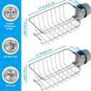Clawfoot Tub Shower Caddy(Shower Rod Not Included),Clawfoot Tub Accessories,Tub Caddy,SUS304 Stainless Steel Shower Shelves,Clawfoot Tub Soap Caddy(Silver)