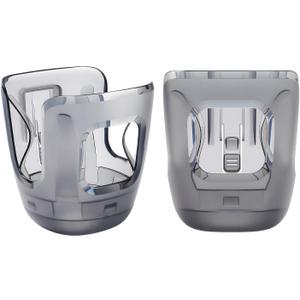 2 PCS Stroller Cup Holder Fits for UPPAbaby Vista/Vista V2/Vista V3/Cruz/Cruz V2/Cruz V3/Minu/Minu V2/Minu V3/Minu Duo, Holds Different Drink Sizes, One-Hand Quick Install/Remove, Folds with Stroller (Translucent)