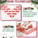 2025 Upgrated Lighted Christmas Card Display Stand Clear Acrylic Holiday Greeting Card Holder Organizer Holds up to 30 Cards Postcards Photos for Xmas Birthday Tabletop Desk Decor