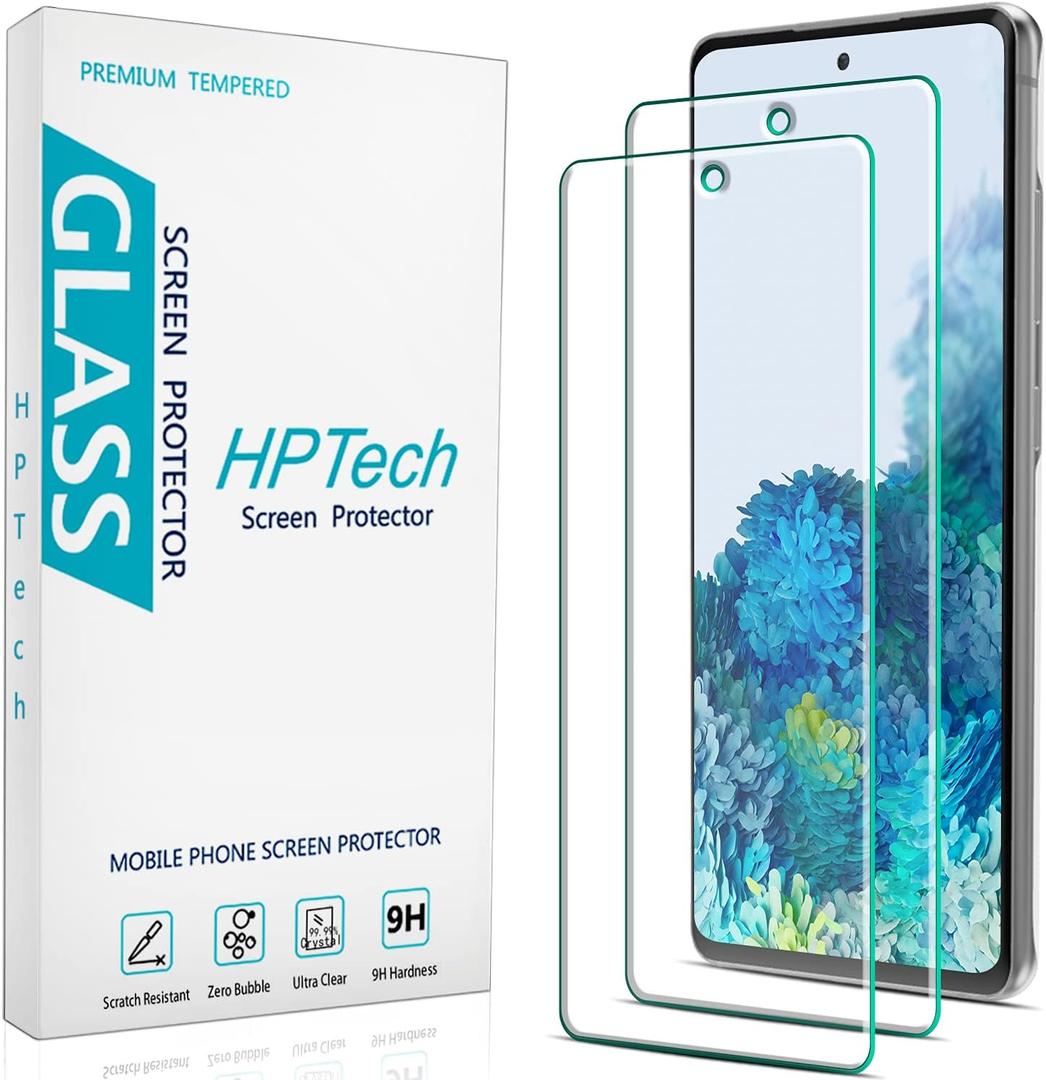(2 Pack Designed for Samsung Galaxy S20 FE, Galaxy S20 FE 5G, Galaxy S20 FE 5G UW Tempered Glass Screen Protector, 9H Hardness, Support Fingerprint Reader, Case Friendly