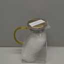 Baffect Water Pitcher, High Borosilicate Glass Jug with Stainless Steel Lid, Leakproof Fridge Door Carafe for Hot or Cold Beverage Vertical Pattern (1.8 L/63 oz.)