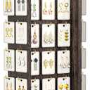ORLESS Earring Display for Vendors, 40 Hooks Rotating Jewelry Display Stand for Selling, Necklace Display Stands Earring Cards for Selling Bracelets, Jewelry Towers (Black)