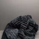 BEDELITE Fleece Queen Comforter Set -Super Soft & Warm Fluffy Dark Grey Bedding, Luxury Fuzzy Heavy Bed Set for Winter with 2 Pillow Cases