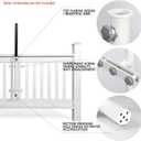 304 Stainless Steel Umbrella Holder for Deck Railing, Heavy-Duty Patio Umbrella Mount, Easy Installation Adjustable Outdoor Umbrellas Base(Grille, White), 5.9 Inches X 24 Inches X 3.5 Inches