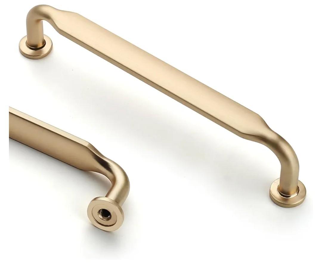 Asidrama 10 Pack 5 Inch(128mm) Brushed Brass Kitchen Cabinet Handles, Cabinet Pulls Kitchen Cabinet Hardware for Cupboard Drawer Pulls