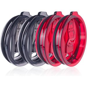 4 Replacement Lids for 30oz Stainless Steel Tumbler Lids - Only Replace The lid With A Top Diameter Of 3.91 inches (Bottom Diameter Of 3.74 inches)