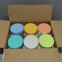 DRKIO 6 Pack Overnight Oats Containers with Lids and Spoons 16 Oz Glass Mason Jars for Overnight Oats Leak Proof Oatmeal Container Great for Cereal Fruit Vegetable Milk Salad Yogurt Meal Prep