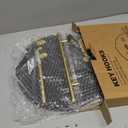 Key Holder for Wall, Key and Mail Holder Organizer with - Key Holder Wall Mount - Round Wooden Rustic Home Decor for Entryway, Mudroom, Hallway, Kitchen Office (Black)