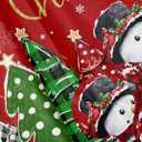 Christmas Tree Valance Curtains Snowman Christmas Kitchen Curtains Window Treatment Holiday Decor Red Black Buffalo Plaid Rod Pocket Valances for Kitchen Bathroom Living Room 54x18 Inch, 1 Panel