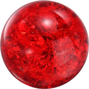 uxcell 40mm/1.6" Crystal Sphere Ball Ice Cracked Glass Solid Decorative Sphere Crystal Ball Prop Ornament for Feng Shui Divination Fortune Telling Tabletop Fountain Decoration, Red