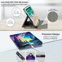 Lokigo Case for iPad 9th/8th/7th Generation (2021/2020/2019) 10.2 Inch, iPad Air 3rd Generation/Pro 10.5", Build with Pencil Holder, Protective Soft Back Stand Cover, Aurora