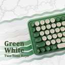 Mini Bluetooth Keyboard, 84-Key Retro Typewriter, Wireless Compact Keyboard, Compatible with Windows Laptops, Desktops, Mac, Computer Keyboards,Tablets (Green)