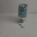 13.75 Inches Accent Lamp White Steel Finish Teal Fabric Shade with Tassels