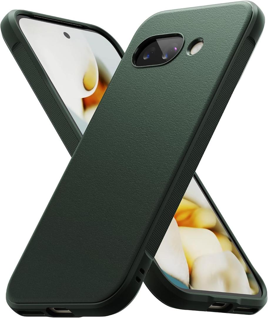 Ringke Onyx [Feels Good in The Hand] Compatible with Google Pixel 9a Case, Anti-Fingerprint Technology Prevents Oily Smudges Non-Slip Enhanced Grip Precise Cutouts for Camera - Dark Green