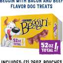 Purina Beggin' Strips With Real Meat Dog Treats With Bacon and Beef Flavors - (Pack of 2) 26 oz. Pouches (1.63 Pound (Pack of 2))
