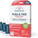 Wondercide - Flea & Tick Dog Spot On - Flea, Tick, and Mosquito Repellent, Prevention for Dogs with Natural Essential Oils - Up to 3 Months Protection - Small 1 Tubes of 0.05 oz
