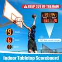 Suzile 24 x 16 Inch Electronic Basketball Scoreboard Tabletop Digital Scoreboard with Remote Portable Scoreboard Professional Scoreboard Clock Volleyball Scoreboard Score Keeper for Multisport