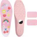 3 x Insoles for Airtag Hidden Holder, Tracker Devise Case for Kids, Comfortable Inserts for ShoesPink Rainbow (Pink, Foot:4.7-5.3IN/Insole:5.3-5.9IN/5C-7C)