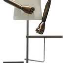 Male Mannequin Torso Dress Form Mannequin Body with Stand Solid Wood Arm, 73" Height Adjustable Clothing Manikin for Market Shop Window Display, Detachable Shoe Holder & Pants Rack, With Arm-large