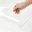 Warmstar Clear Table Cover Protector 36 x 60 Inch,1.5mm Thick Plastic Table Cover Rectangle,PVC Clear Table Protector,Desk Protector Mat for Kitchen, Dresser, Writing DeskDining Room Table (Clear 1.5mm)