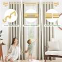 TANGWIN Gold Double Curtain Rods for windows 36 to 88:Adjustable Heavy Duty Double Curtain Rod for Bedroom Living Room,1 Inch Brass Gold Iron Moden Decorative Telescopic Dual Drapery Rod Easy Install