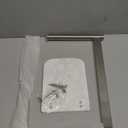 NearMoon Hand Towel Holder with Balanced Marble Base, SUS304 Stainless Steel Stand Towel Ring L Shape Hand Towel Rack Free-Standing Towel Bar for Bathroom Kitchen Countertop(Double Rod Brushed Nickel)